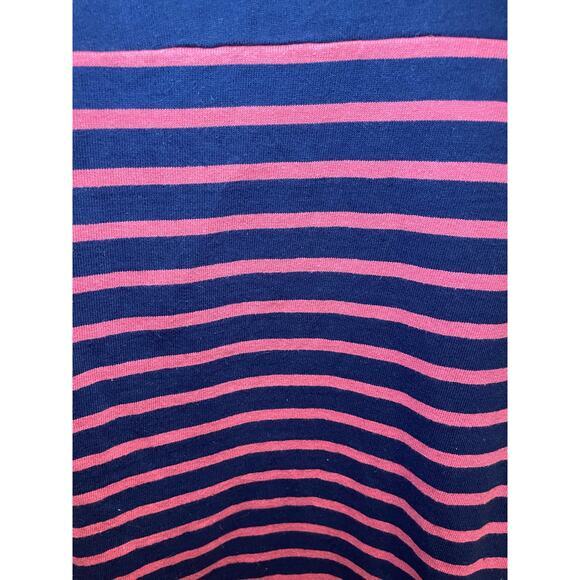 J.Crew Women Small Nautical Striped Button Shoulder Turtleneck Top Navy Pink - Picture 11 of 14